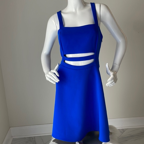 Express Cobalt Blue Cutout Dress Size 10. - Picture 2 of 11